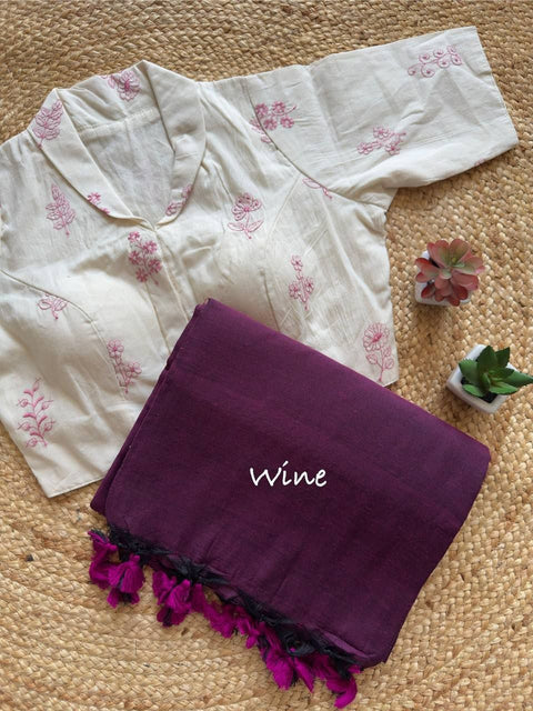 Cotton Classic  Khadi cotton saree with running blouse