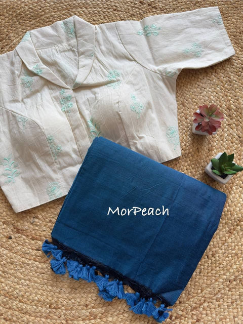 Cotton Classic  Khadi cotton saree with running blouse