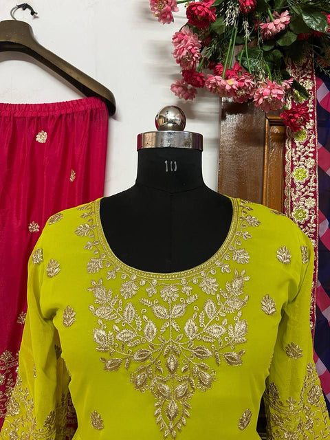 New Designer Collection in Party Wear Embroidery Work Stitched Suit