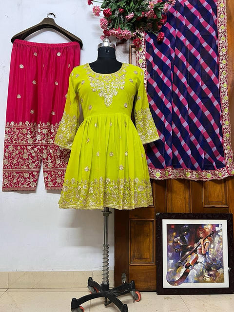 New Designer Collection in Party Wear Embroidery Work Stitched Suit