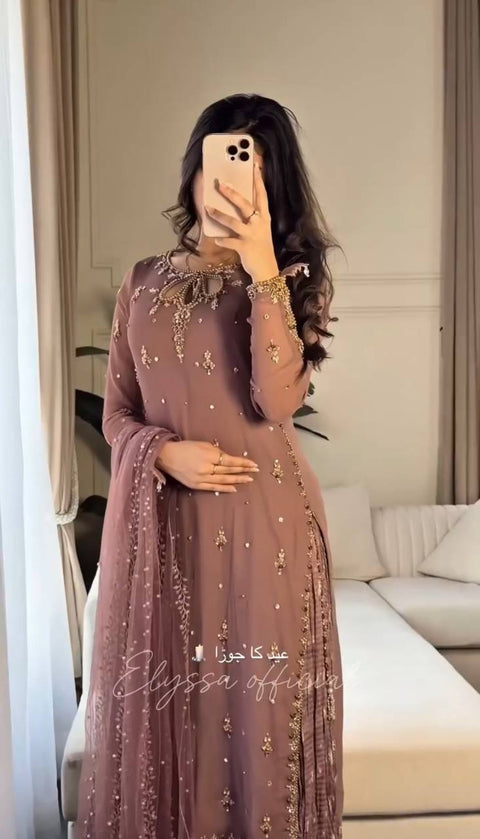 Launching New Designer Party Wear Look Top Plazzo & Dupatta Suit