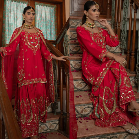 New Readymade Top Plaza With Pure Heavy Faux Georgette With Heavy