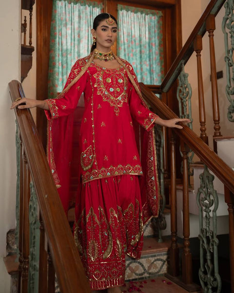 New Readymade Top Plaza With Pure Heavy Faux Georgette With Heavy