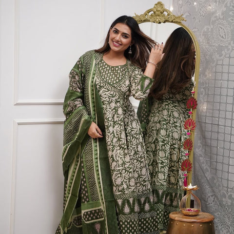HEAVY COTTON ANARKALI SALWAR SUIT