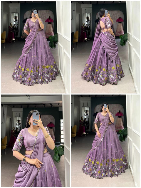Heavy Embroidered Elephant Design Lehenga Choli