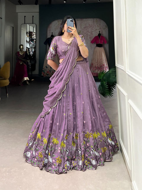 Heavy Embroidered Elephant Design Lehenga Choli