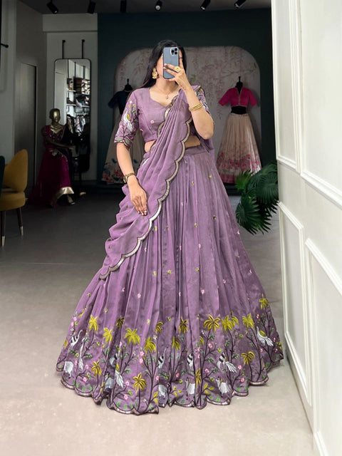 Heavy Embroidered Elephant Design Lehenga Choli