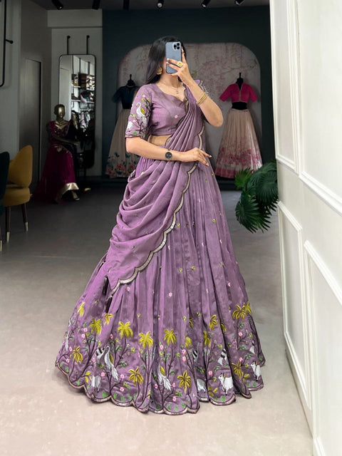 Heavy Embroidered Elephant Design Lehenga Choli