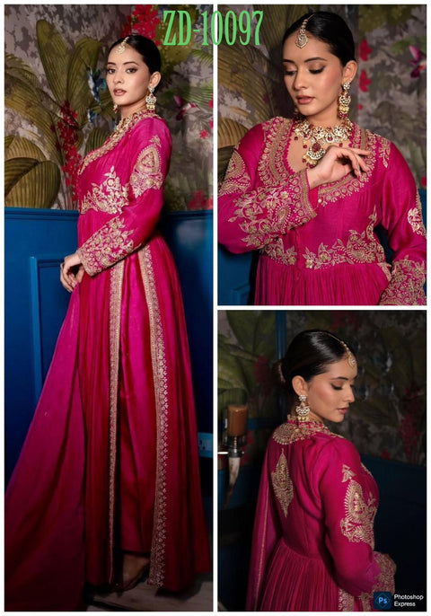 Calmna Pink Saiba Rani Angular Gotapatti Suit