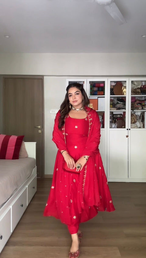 Printed Rayon Blend Stitched Anarkali Gown