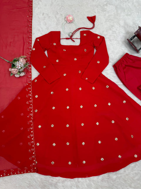 Printed Rayon Blend Stitched Anarkali Gown