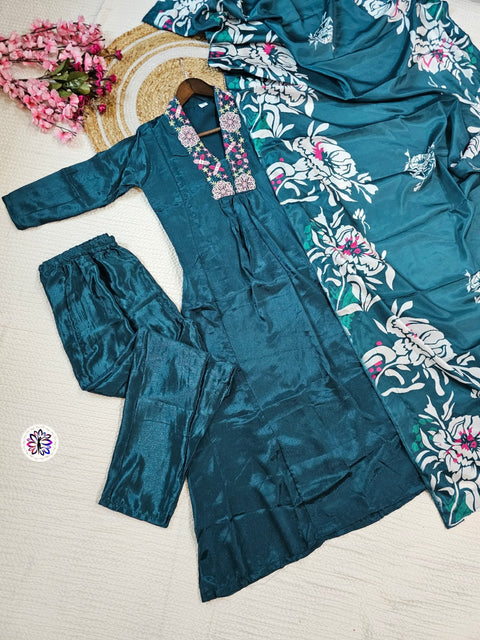 Soft Georgette Alia Cut Kurti suit With Digital Printed