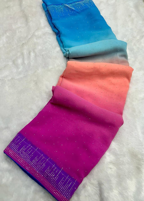 Fancy Bollywood style festive and party wear saree