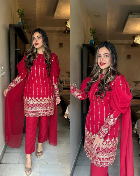 Launching New Designer Top With Sudidar Pent Style Dupatt