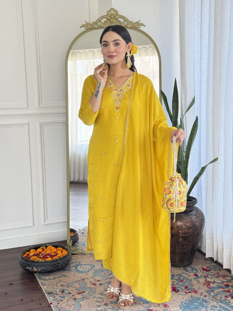 Pakistani Chanderi Festive Designer Suit