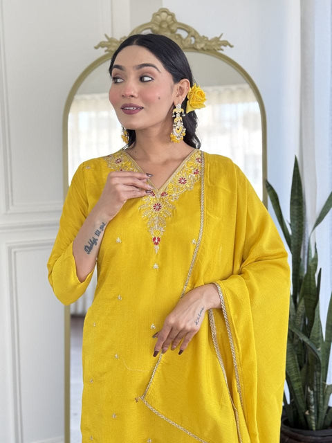 Pakistani Chanderi Festive Designer Suit