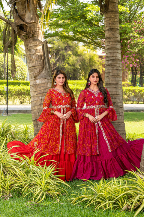 Heavy Embroidery Work Choli with Attached Shrug and Lehenga