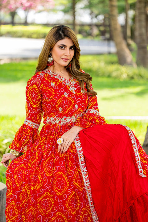 Heavy Embroidery Work Choli with Attached Shrug and Lehenga