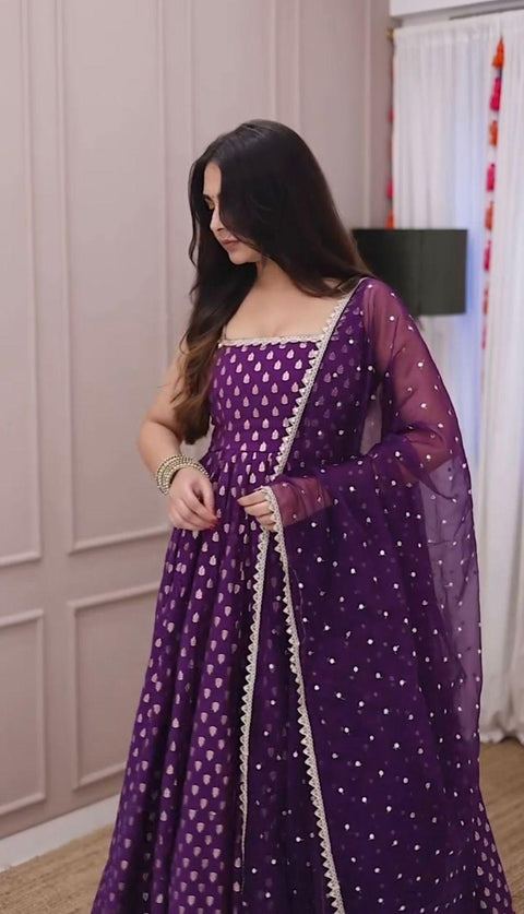 Heavy Anarkali Gown With Dupatta