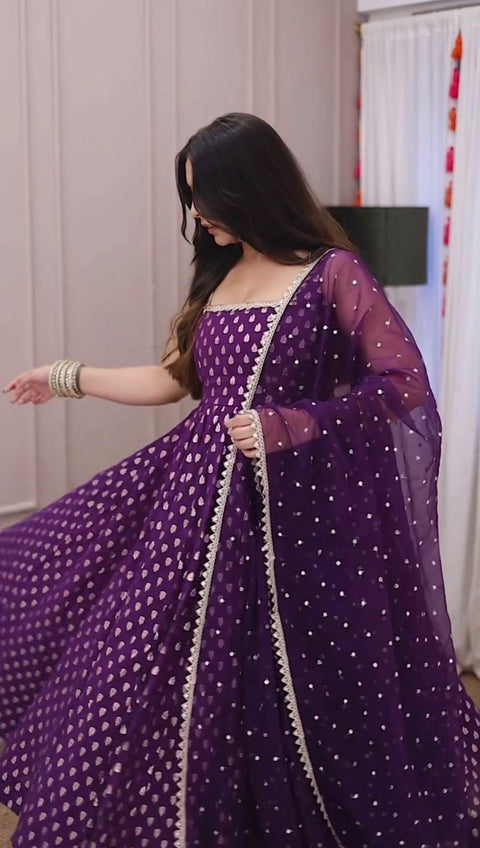 Heavy Anarkali Gown With Dupatta