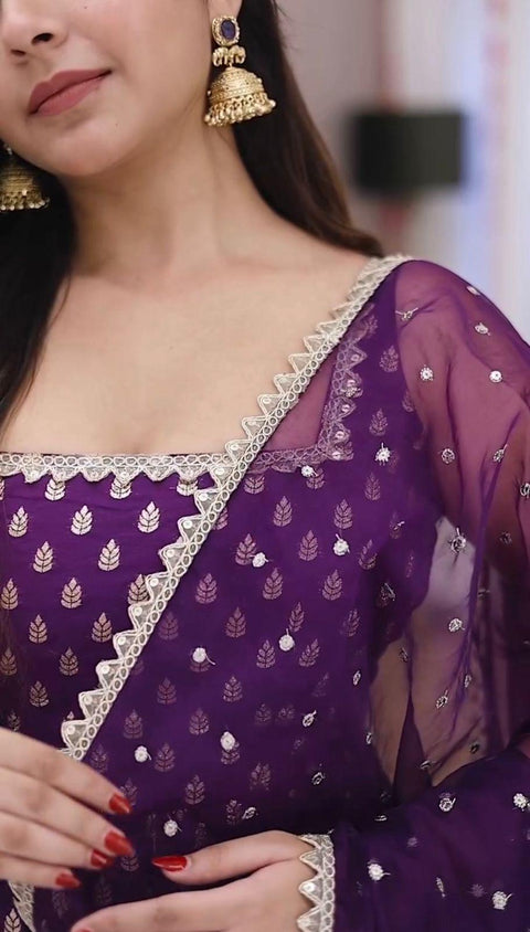 Heavy Anarkali Gown With Dupatta