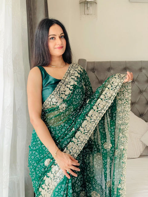 Beautiful soft viscose weaving georgette saree