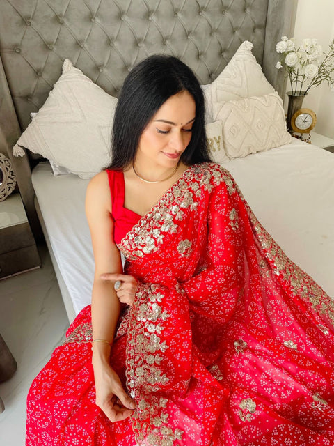 Beautiful soft viscose weaving georgette saree