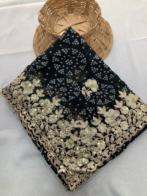 Beautiful soft viscose weaving georgette saree