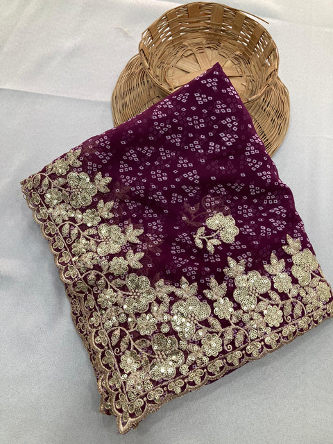 Beautiful soft viscose weaving georgette saree