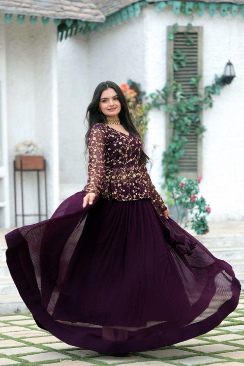 Indo Western in Georgette With Embroidery Work Ready to Wear
