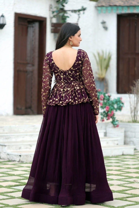 Indo Western in Georgette With Embroidery Work Ready to Wear