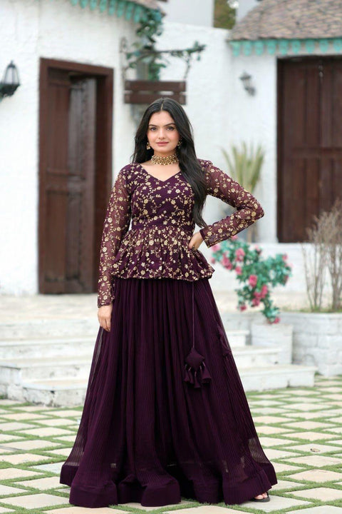 Indo Western in Georgette With Embroidery Work Ready to Wear