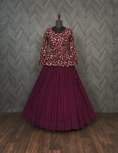 Indo Western in Georgette With Embroidery Work Ready to Wear