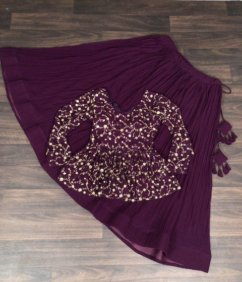 Indo Western in Georgette With Embroidery Work Ready to Wear