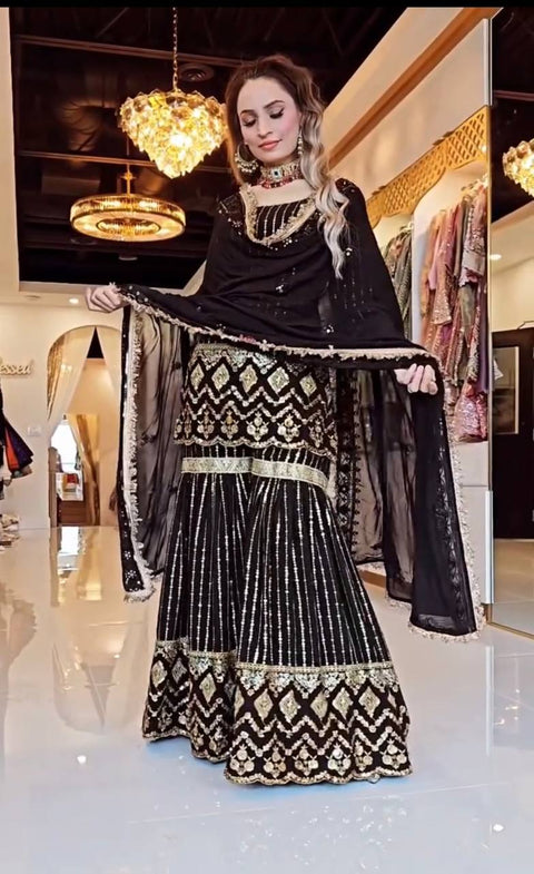 Trendy Women Kurti Sharara With Dupatta Suit