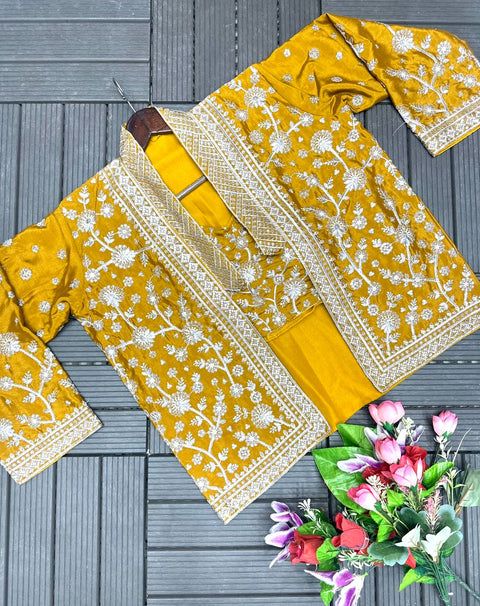 Trendy Indo-Western Ready-to-Wear Saree with Embroidered Koti & Stitch