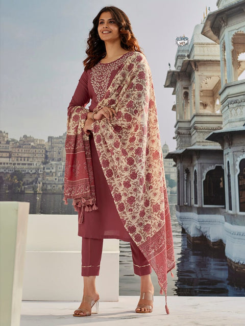 Premium Cotton Kurti Pant With Dupatta Suit
