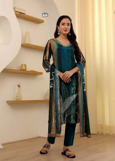 designer magenta printed kurti suit