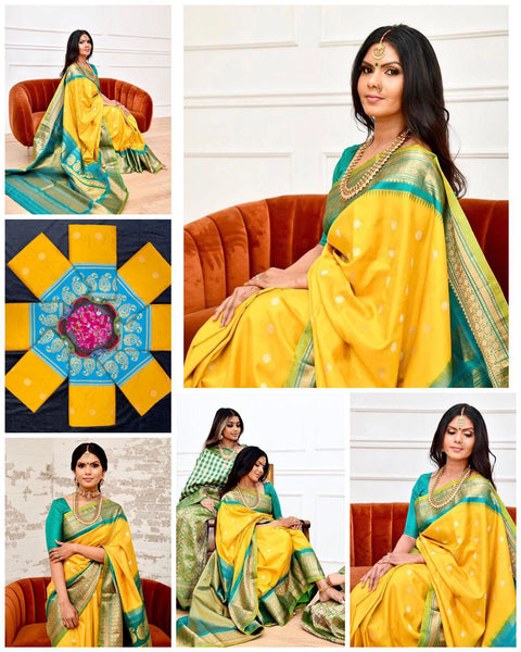 Soft Lichi Silk Saree, Beautiful Jacquard Rich Pallu Saree