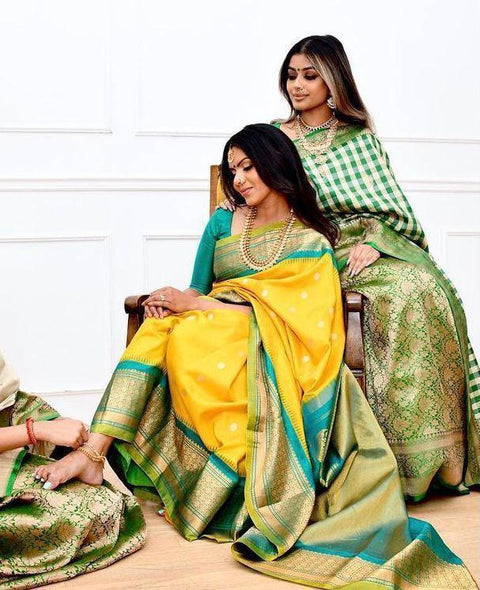 Soft Lichi Silk Saree, Beautiful Jacquard Rich Pallu Saree