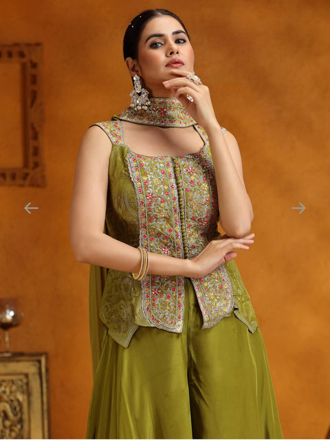 georgette Embroidered Women's Stitched Kurti