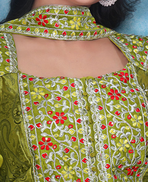 georgette Embroidered Women's Stitched Kurti