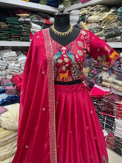 Heavy Embroidered Elephant Design Lehenga Choli