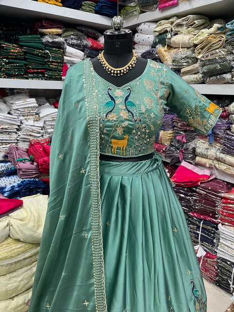 Heavy Embroidered Elephant Design Lehenga Choli