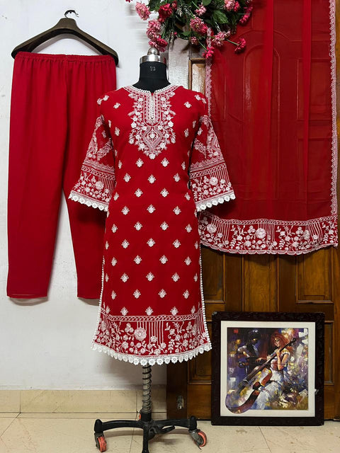 Special Naira Embroidered Comfortable Suit Dupatta Set