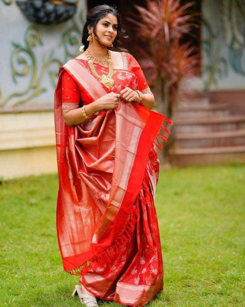 BEAUTIFUL RICH PALLU & JACQUARD WORK SAREE