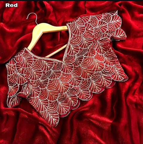 NEW TRENDING HAND WORK BLOUSE SAREE