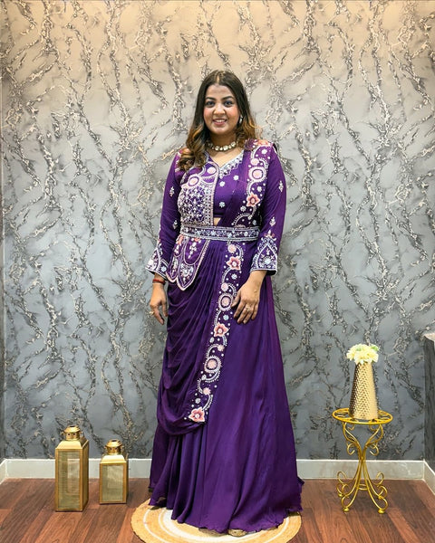 New Party Wear designer gown With koti and Dupatta