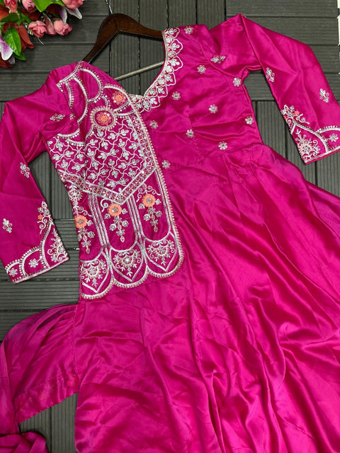 New Party Wear designer gown With koti and Dupatta