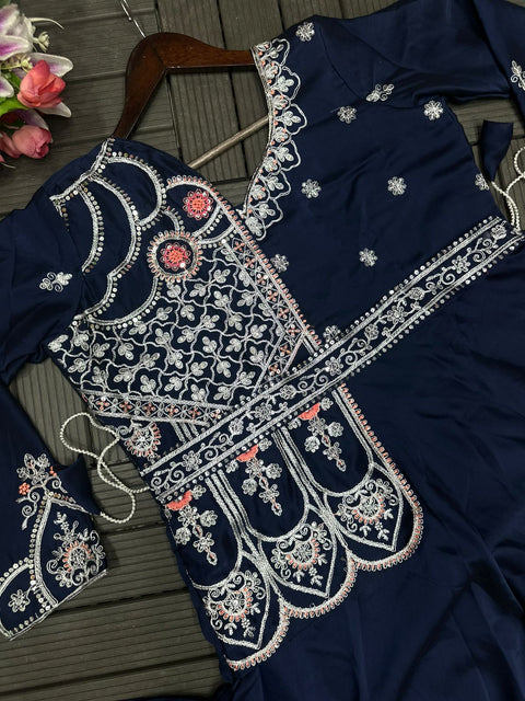 New Party Wear designer gown With koti and Dupatta